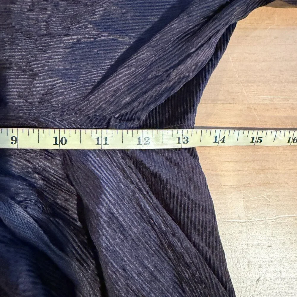 Relaxed Wide Leg Lounge Palazzo Trousers Crinkled Whimsigoth Boho LARGE in Brown